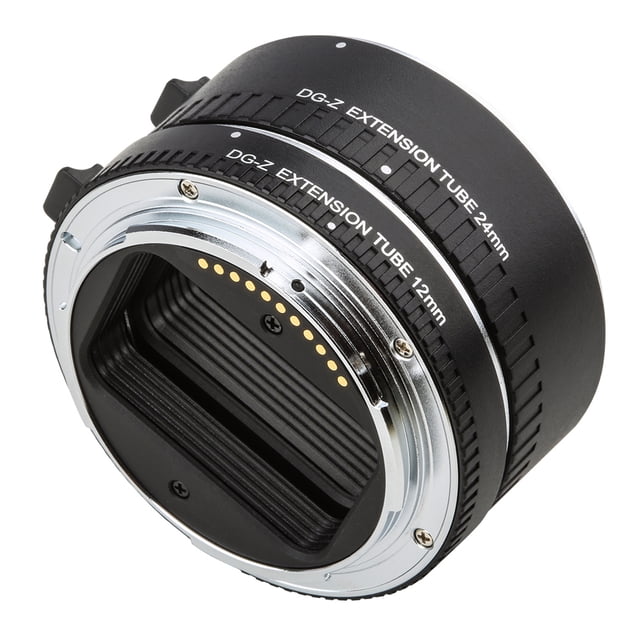 Adaptador De Lente Macro, Anillo Adaptador De Enfoque Automático 12 Mm + 24 Mm Contactos De Metal Chapados En Oro Apertura Ajustable Para Montura Z