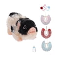 thumbnail image 2 of Conjunto de muñecos de cerditos reborn, animales interesantes, lindos y suaves, muñecos de cerditos recién nacidos para niños. Blanco y negro, 2 of 9