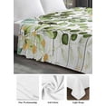 thumbnail image 6 of Sage Green Eucalyptus Leaves Twim Size Flat Sheet, Wrinkleproof & Fadeproof Cooling Flat Bed Sheet Only, Summer Botanical Weeping Wooden Breathable Soft Bedding Top Sheets 66 x 96 Inches, 6 of 8