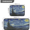 thumbnail image 4 of FREEAM Van Gogh Starry Sky Oil Painting 2 Piece Kitchen Rug Floor Mat Set Runner Rugs Non-Slip for Kitchen Laundry Office 20" x 28" + 20" x 48", 4 of 7