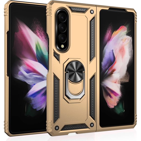 XIHAMA for Galaxy Z Fold 3 Case, Military Grade Shockproof Heavy Duty Protective Phone Cover Pass 16ft Drop Test with Magnetic Kickstand