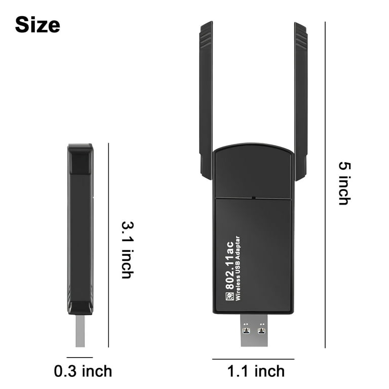Adaptador Placa WiFi USB 1300Mbps Dual Band Con Antena 2.4 5GHz - Foto 11
