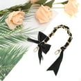 thumbnail image 4 of Unique Bargains 1 Pc Scarf Bow Handbag Strap Black Metal Fabric, 4 of 5