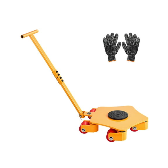 KFFKFF Equipment Dolly, 8800 lbs Equipment Moving Dolly, Equipment Transport Dolly with 360° Turning Capability and PU Pivot Wheels, Robust Industrial Equipment Transporter with Handle for Warehouse