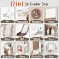 thumbnail image 2 of 12 In1 Elk Toddler Slide, Kids Indoor Slide For Toddlers ,baby Slide For Indoor Outdoor With Basketball Hoop And Telescope, L Shaped Slide For Kids Toddler Slide Playset, 2 of 7