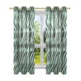 thumbnail image 2 of Wavy Black and Green Pattern Breathable Sheer Curtains 63x52in Soft Light Filtering, UV Protection and Thermal Insulation, 2 of 7