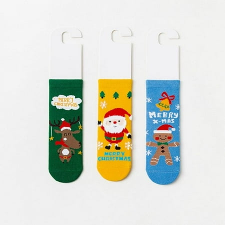

Clearance! 3 Pairs/Set Kids Christmas Socks Toddler Baby Sock Santa Claus Reindeer Snowman Funny Cotton Soft Warm Xmas Gift