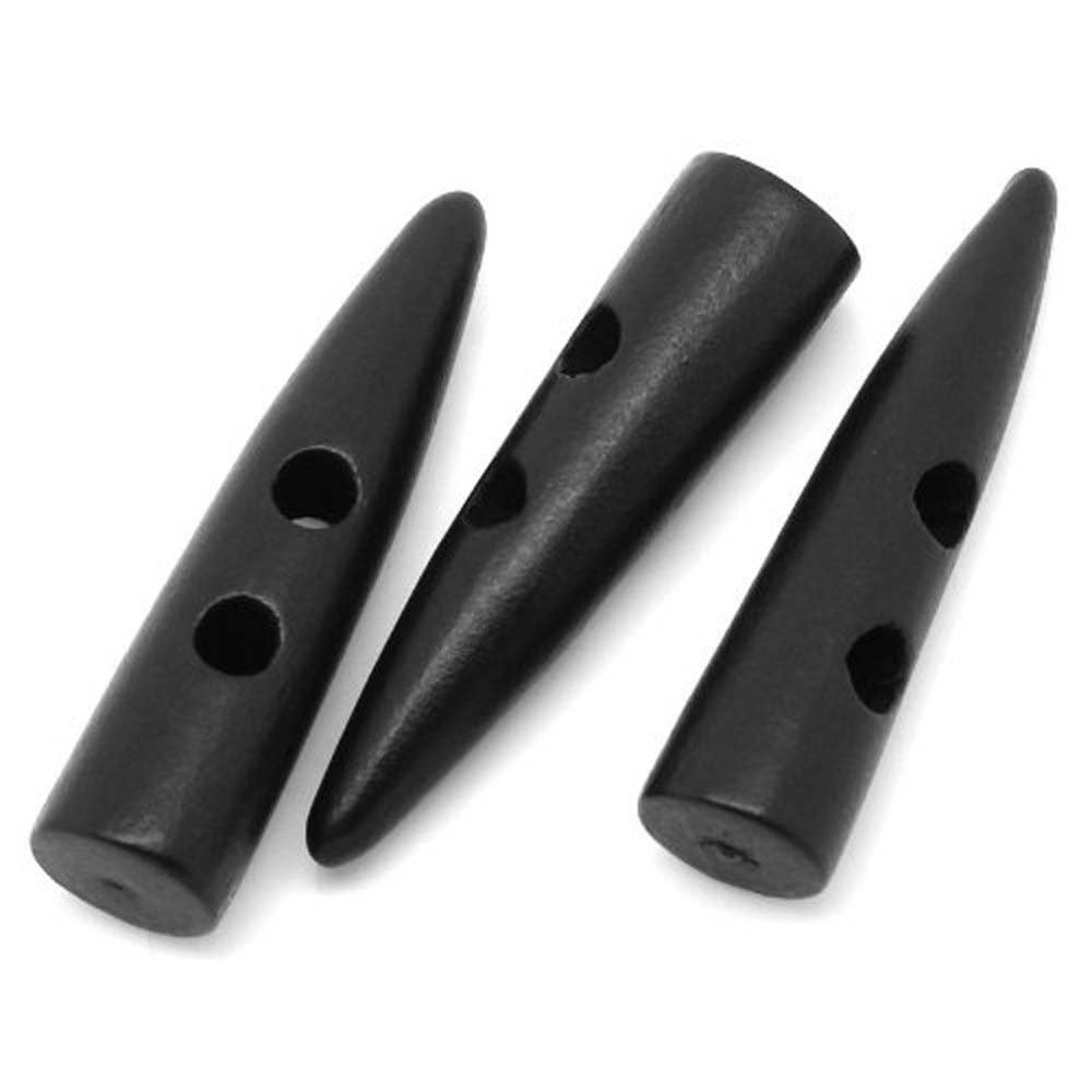 Toggel Sewing Wood Toggle Buttons 53x13mm 21/8x5/8 Inch Stained