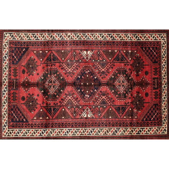 Ahgly Company Indoor Rectangle Traditional Sienna Brown Persian Area Rugs, 7' x 9'