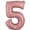 Rose Gold, variant on Anagram Foil Number 3 Balloon, 34in, Rose Gold