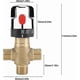thumbnail image 2 of Hot Cold Water Mixer Valve Solid Brass Thermostatic Mixing Valve Fixed G1/2 35-45 15mm, 2 of 5
