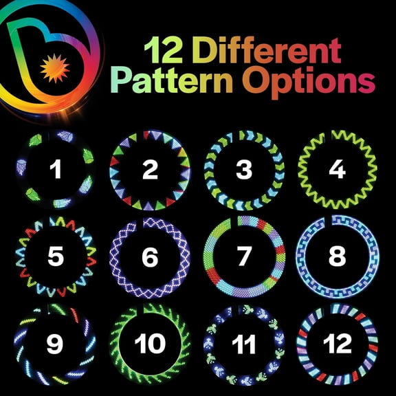 Shape LED Bike Spoke Light - Automatically Morphs Through 13 Patterns or Set to Favorite - Motion Activated