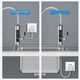 thumbnail image 4 of Grifo eléctrico de acero inoxidable para cocina de uso doméstico, grifo de agua caliente instantáneo de tres segundos, uso dual, frío y caliente, 4 of 5