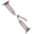 thumbnail image 4 of Wheat Chain Bands for Apple Watch 49mm 46mm 45mm 44mm 42mm 41mm 40mm 38mm, Slim Stainless Steel Bracelet Strap with Adjustable Clasp Compatible with iWatch Series 10 9 8 7 6 5 4 3 2 SE Ultra, 4 of 5