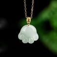 thumbnail image 5 of 14K Gold Cat Claw Jade Necklace, Natural Grade A Jade Necklace - Perfect Birthday and Mother's Day Gift for Mother, Wife and Girlfriend, 5 of 5