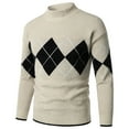 thumbnail image 1 of EGNMCR Chandail pour Homme Col Montant Chandail Mode Chandail à Manches Longues Chandail Demi-Col Montant, 1 of 8