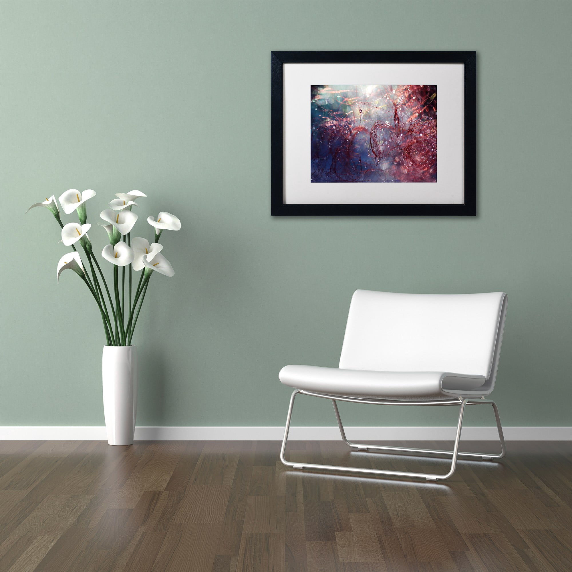 Trademark Fine Art "Adventures of Red" Canvas Art by Beata Czyzowska Young, White Matte, Black Frame