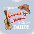 thumbnail image 4 of Inktastic I Listen to Country Music with My Daddy Guitar and Hat Boys or Girls Baby Bib, 4 of 4