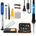 thumbnail image 2 of Soldering Iron Kit 60W 110V Adjustable Temperature 200-450°C | 900M Tips Steel Stand Tweezer 4.7in, 2 of 9