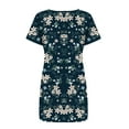 thumbnail image 4 of Pntutb Womens Plus Size Clearance,Women's Casual Plain Loose Short Sleeve Loose Dress Floral Print Sunflower Print Dress, 4 of 6