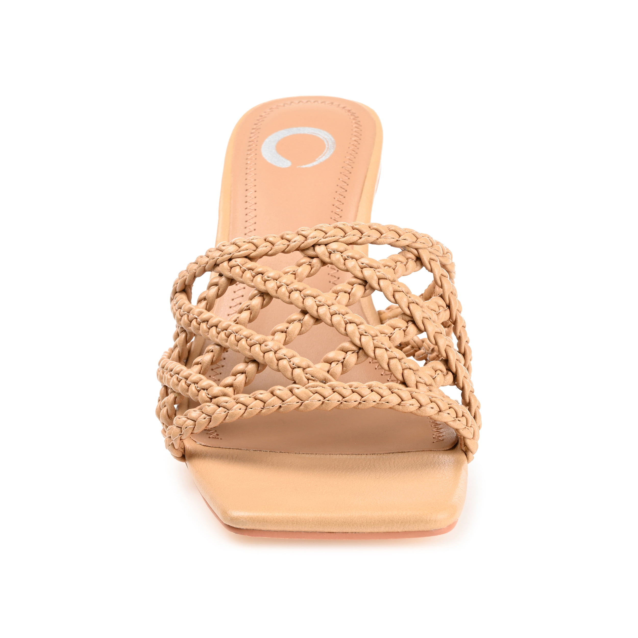 Journee Womens Evvie Open Square Toe Block Heel Sandals