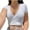 White, variant on Women's Tops Sexy Sling Trap Round Neck Short Sleeve Color Tops,Sizes S-2XL