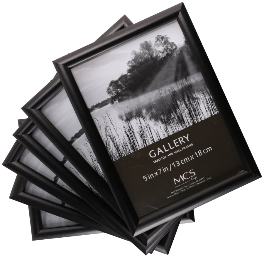 Same Shipping Any Qty MCS Bullnose Tabletop 5x7 Picture Frame Black