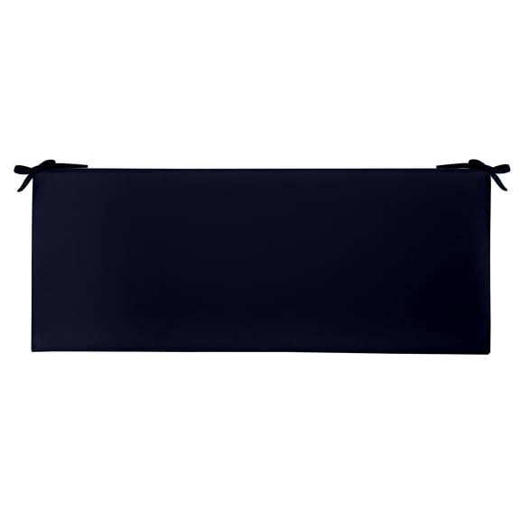 RSH Décor Indoor Outdoor 3” Foam Bench Cushion with Ties (36” x 14” x 3”), Solid Navy Blue