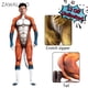 thumbnail image 2 of Trajes de Halloween de Zawaland Zentai con cola de animal Husky zorro lobo estampado Catsuit disfraces traje de cobertura completa Cosplay Petsuit, 2 of 5