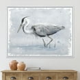 thumbnail image 2 of Designart 'Grey Heron Bird In Lake' Farmhouse Framed Canvas Wall Art Print, 2 of 5