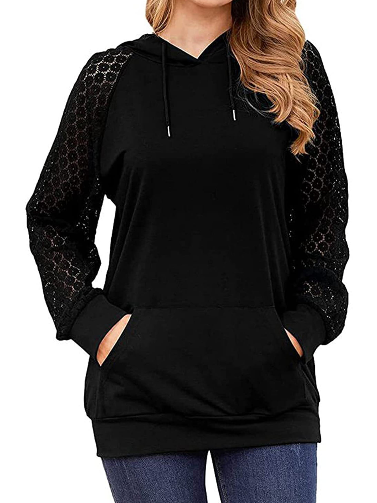 Romacci Womens Cowl Neck Sweatshirt Drawstring Long Sleeve Casual Pullover Top 