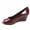 Burgundy, variant on Doris-12 Women's Open Peep Toe Patent Wedge Heel Shoes