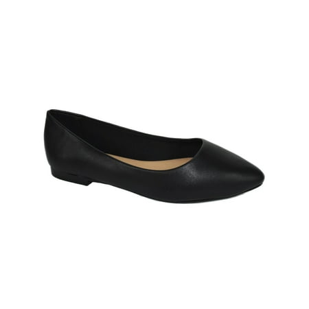 City Adventure Casual Oxford - Hold Black PU City Classified Women Casual Wide Width Fit Flat Office Shoes Pointy Toe 9