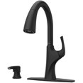 thumbnail image 2 of Rancho Single Handle Pull-Down Kitchen Faucet - with Soap Dispenser, Matte Black, 2 of 2
