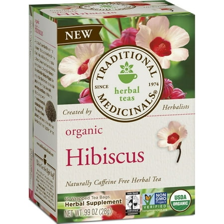 TRADITIONAL MEDICINALS Sacs Hibiscus bio Thé, 16 Ct