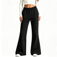 thumbnail image 5 of Girls' Fleece Flare Sweatpants Elastic High Waist Soft Casual Side Pockets Daily Wear Cozy Warm Breathable Everyday Active Trousers, 5 of 8