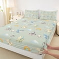 thumbnail image 4 of Homewish Kawaii Dragon Queen Sheets,Magical Animal Queen Sheet Sets,Rainbow Decor,4-Piece,1 Flat Sheet, 1 Fitted Sheet and 2 Pillowcases, 4 of 6