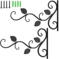 thumbnail image 1 of 2 soportes para colgar plantas de 12 pulgadas de metal de hierro forjado, ganchos para macetas, ganchos decorativos montados en la pared para colgar macetas de interior y exterior,, 1 of 6