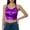 A-Purple402, variant on Women's Faux Leather Halter Top Ruched Neckline Cropped Cami Stretchy Edgy Night Out Tank