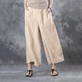 thumbnail image 2 of FNFYFH Clearance Comfortable Ladies Linen Trousers, 2 of 4