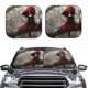 thumbnail image 2 of Balery Dark Red Hooded Girl Parasol para parabrisas de coche de 2 piezas | Parasol plegable para parabrisas delantero de coche para la mayoría de sedanes-Large, 2 of 6