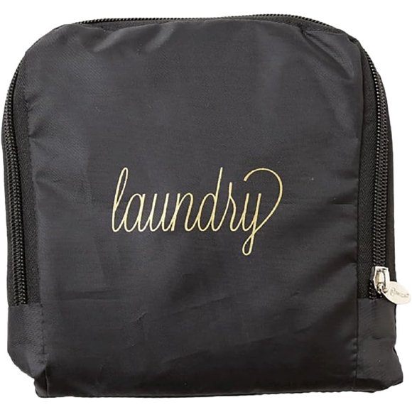 Miamica Women's Travel Laundry Bag, Black/Gold
