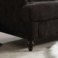 thumbnail image 6 of Modern Mid Century Chenille Fabric 2-Seat Sofa with Brown Wood Feet, 6 of 21