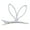 Grey, variant on Motique Accessories Holiday Bunny Ears Clip Hair Bow Hair Clip - Teal