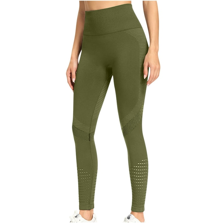 YWDJ Wide Leg Sweatpants Women Women Mesh Breathable High Waist Tight Yoga  Pants Fitness Pants Hip Lifting Running Pants Army Green XS 