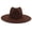 Brown, variant on Women Fashion Felt Church Hats Classic British Style 9.5CM Wide Brim Top Fedora Hat Wedding Dress Up Jazz Cap
