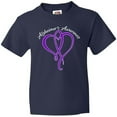 thumbnail image 3 of Inktastic Alzheimer's Awareness Purple Ribbon Heart Youth T-Shirt, 3 of 5