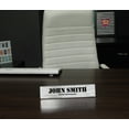 thumbnail image 4 of Printtoo Personalized Desk Name Plate Pretty Wood Texture Custom Acrylic Office Desk Name Plate Accessory 2x10 Inches, 4 of 5