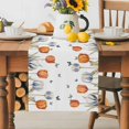 thumbnail image 2 of Burlap Table Runner 90 Inches Long, Vintage Orange Blue Tulip Flower Non-Slip Kitchen Table Runners for Dining Room Everyday Use Party Table Decorations Spring Summer Butterfly, 2 of 9