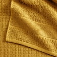 thumbnail image 6 of Market & Place 100% Cotton Waffle Weave 4-Piece Bath Towel Set, Mustard Yellow, 6 of 6